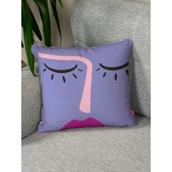 Декоративная подушка на диван "Деко" Лицо сиреневое