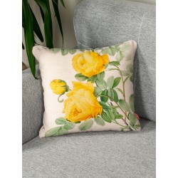 Декоративная подушка на диван "Деко" Роза желтая