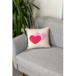 Декоративная подушка на диван "Деко" Сердечки