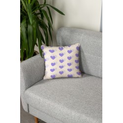 Декоративная подушка на диван "Деко" Сердечки узор